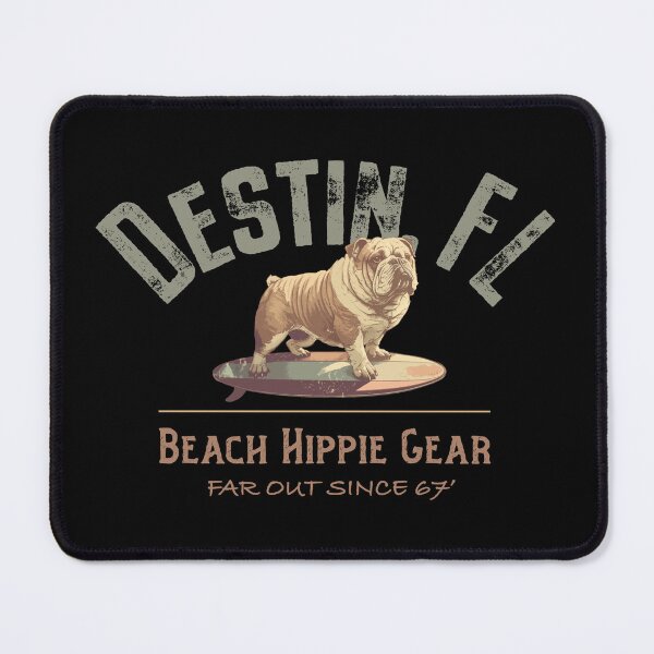 Item preview, Destin Florida Beach Hippie Gear Bulldog Surfboard Design designed and sold by Futurebeachbum.