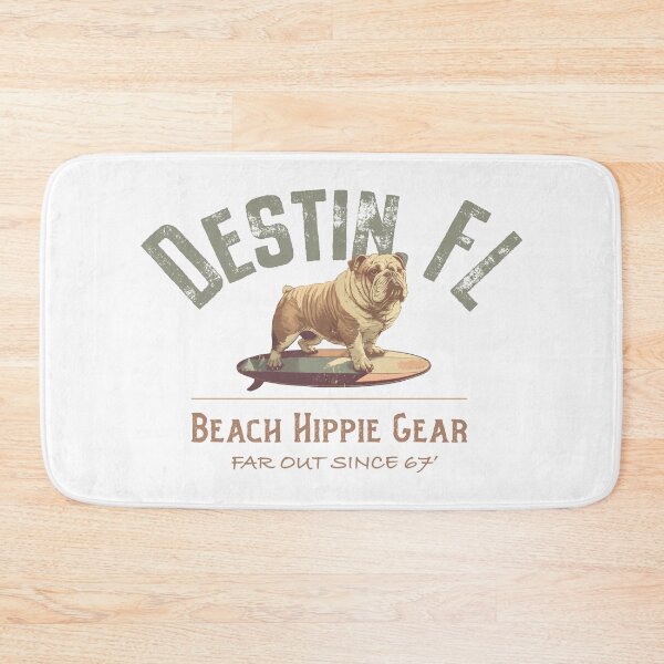 Item preview, Destin Florida Beach Hippie Gear Bulldog Surfboard Design designed and sold by Futurebeachbum.