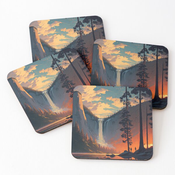Item preview, Magic waterfall in the mountains designed and sold by davidjardix.