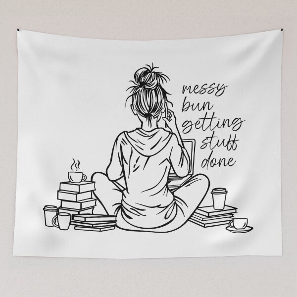 Item preview, Messy Bun, Getting Stuff Done designed and sold by LivinLazy.