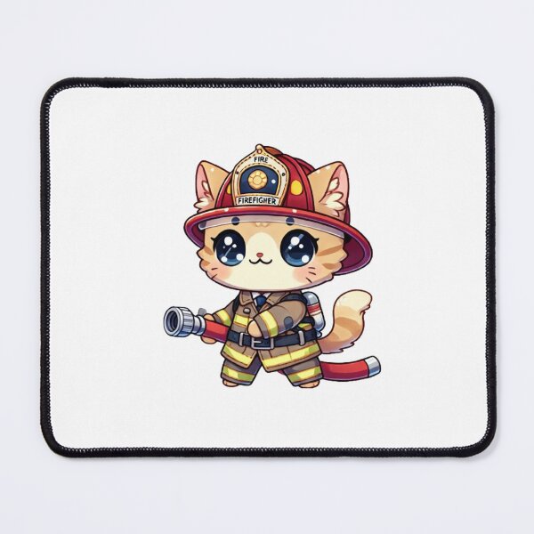 Item preview, Kawaii Cat Firefighter designed and sold by JH0816.