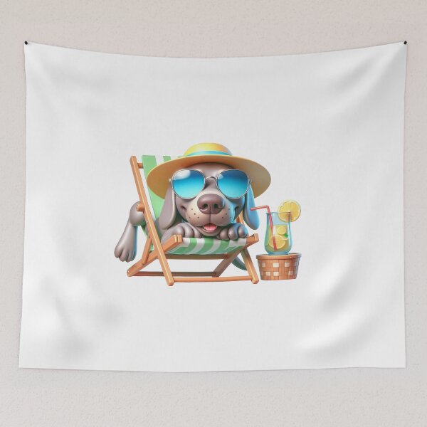 Item preview, Beach Days Weimaraner Vacation designed and sold by Wags & Tails.