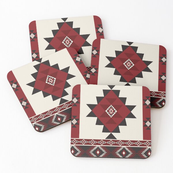 Item preview, Geometric Ethnic seamless in a red and black background designed and sold by kasune-shop.