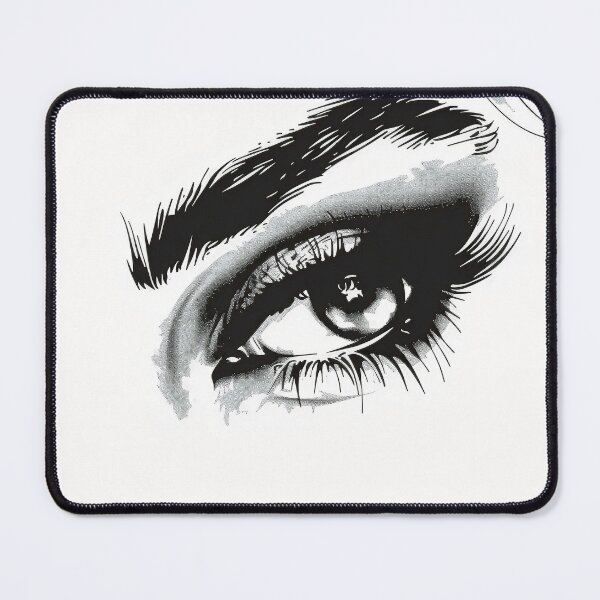 Item preview, silhouette sketch of a beautiful womans eye print designed and sold by dcrc.