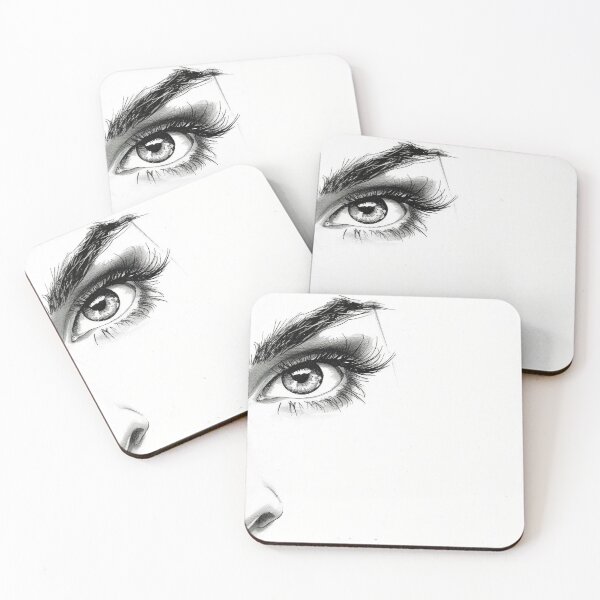 Item preview, silhouette sketch of a beautiful womans eye print designed and sold by dcrc.