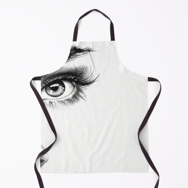 Item preview, silhouette sketch of a beautiful womans eye print designed and sold by dcrc.