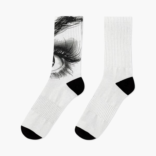 Item preview, silhouette sketch of a beautiful womans eye print designed and sold by dcrc.