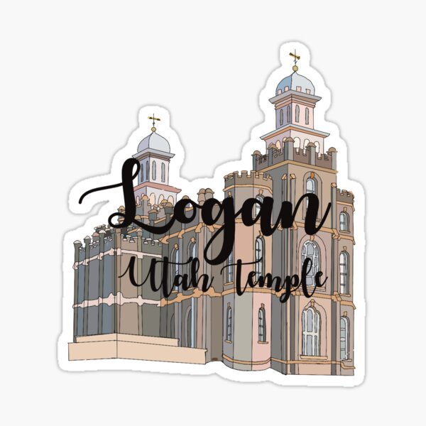 Logan Utah Temple (Calligraphy) Sticker