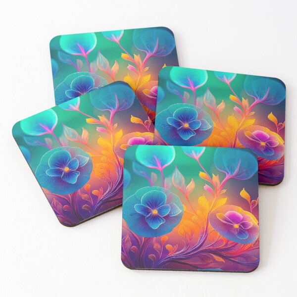Item preview, Golden and blue Glow: 3D Flower Design designed and sold by danohis2.
