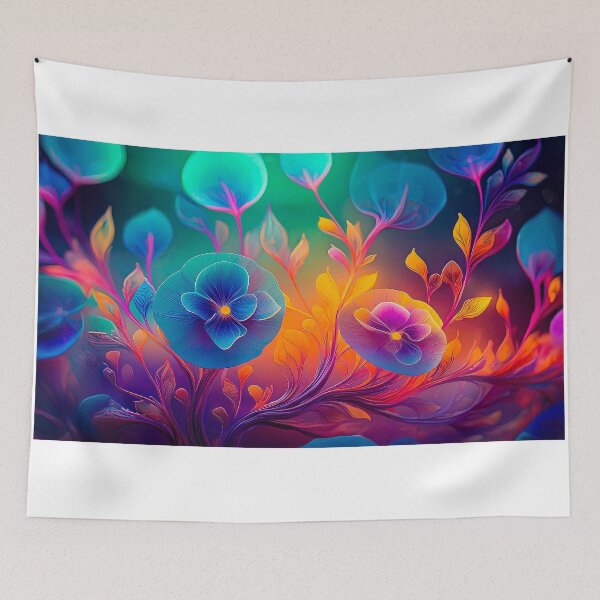 Item preview, Golden and blue Glow: 3D Flower Design designed and sold by danohis2.