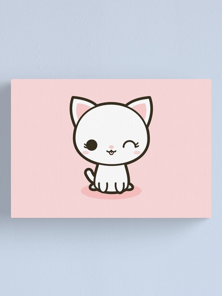 Kawaii Kitty 1 Art Print by peppermintpopuk