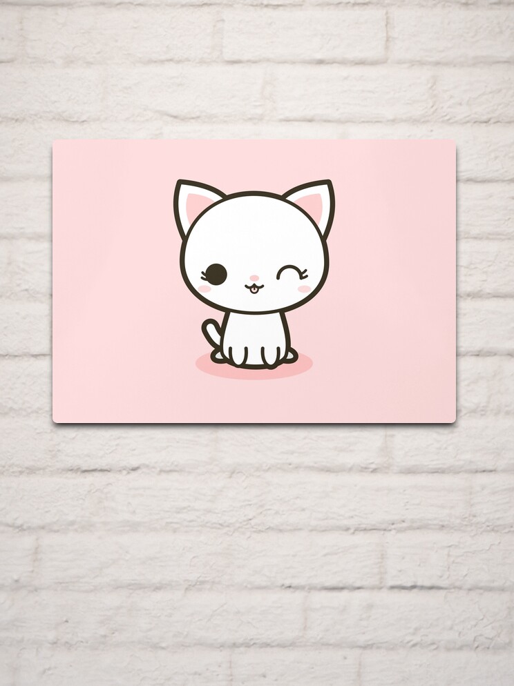 Kawaii Kitty 1 Art Print by peppermintpopuk