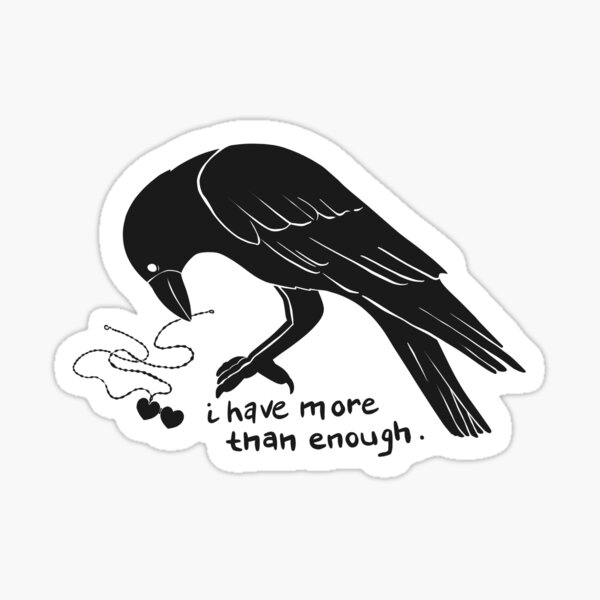Item preview, More Than Enough - Linocut Crow Art designed and sold by nawlie.