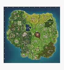 Fortnite Map Season 4 Photographic Print