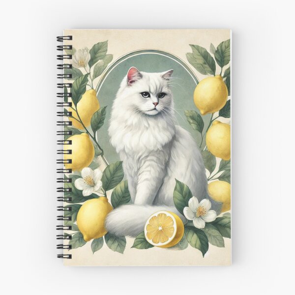 Item preview, Classic Cat with Watercolor Lemons designed and sold by mikotoerimint.