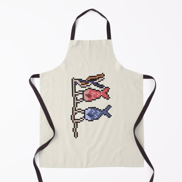 Item preview, fish flag pixel art designed and sold by helixter.