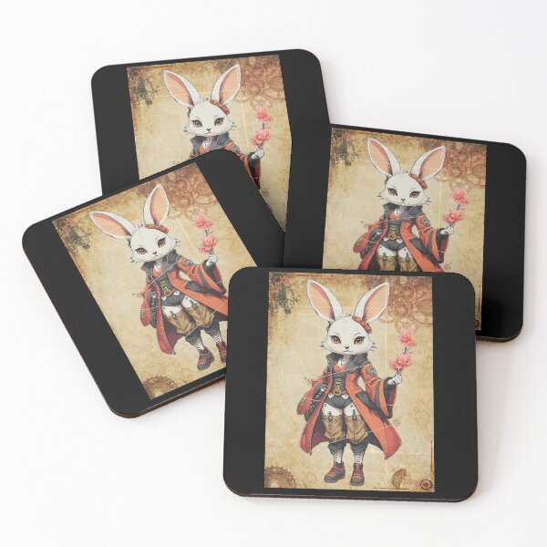 Item preview, Minimalistic Steampunk Print Stylish Animated Bunny designed and sold by Dynke.