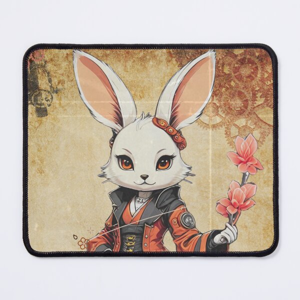 Item preview, Minimalistic Steampunk Print Stylish Animated Bunny designed and sold by Dynke.