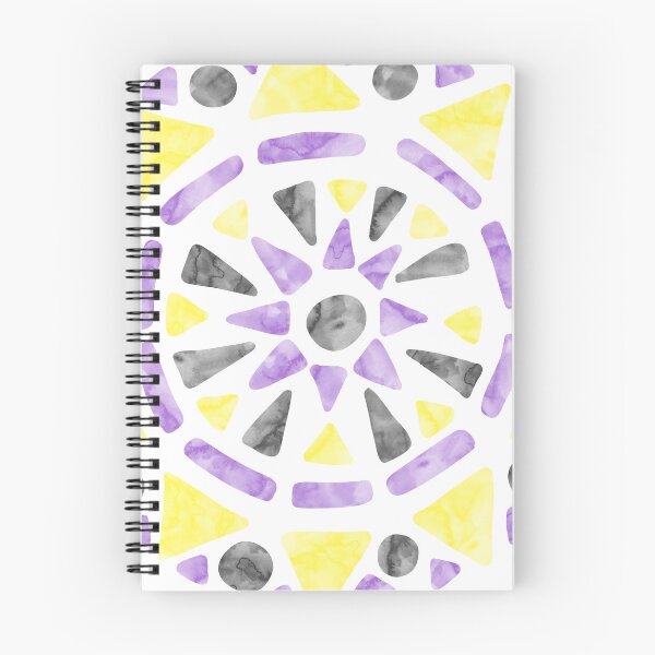 Item preview, Mandala Purple Yellow Black Nonbinary Pride Flag designed and sold by JoyfulJen.