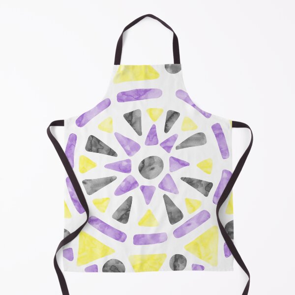Item preview, Mandala Purple Yellow Black Nonbinary Pride Flag designed and sold by JoyfulJen.
