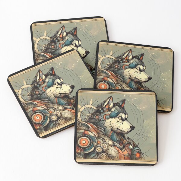 Item preview, Elegant Canine Warrior Illustration Husky Dog in Armor designed and sold by Dynke.