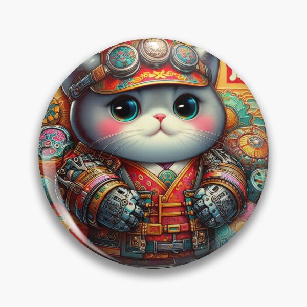 Item preview, Steampunk Feline Print British Shorthair Cat in Mechanical Costume designed and sold by Dynke.