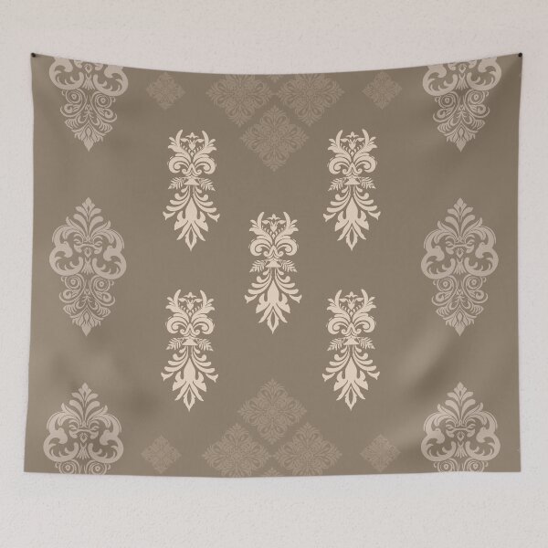 Item preview, Vintage Damask Seamless pattern in a brown background designed and sold by kasune-shop.