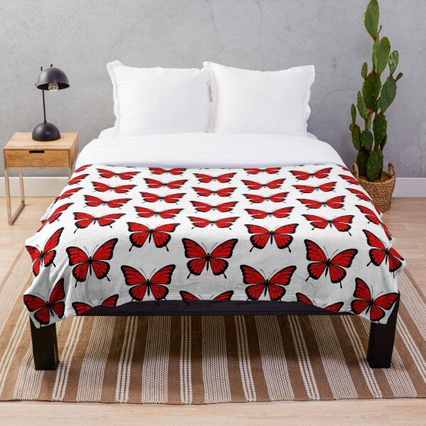Item preview, Minimalist Red Butterfly designed and sold by BlueCloverTrend.