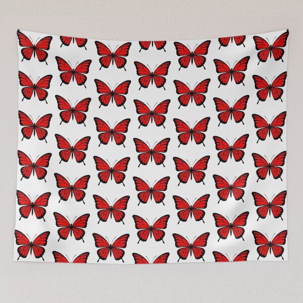 Item preview, Minimalist Red Butterfly designed and sold by BlueCloverTrend.