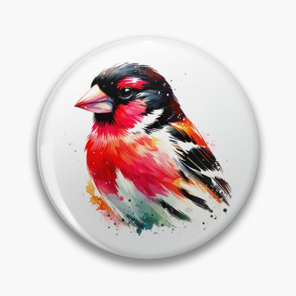 Item preview, Watercolor Rose Breasted Grosbeak  designed and sold by TheAnimalZ00.
