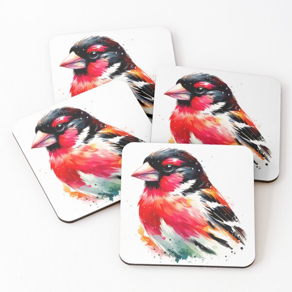 Item preview, Watercolor Rose Breasted Grosbeak  designed and sold by TheAnimalZ00.