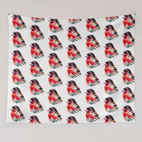 Item preview, Watercolor Rose Breasted Grosbeak  designed and sold by TheAnimalZ00.