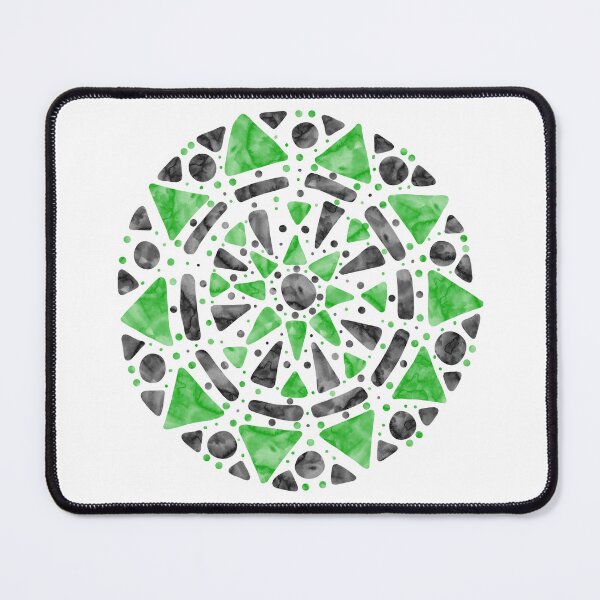 Item preview, Mandala Black Green Neutrois Pride Flag designed and sold by JoyfulJen.