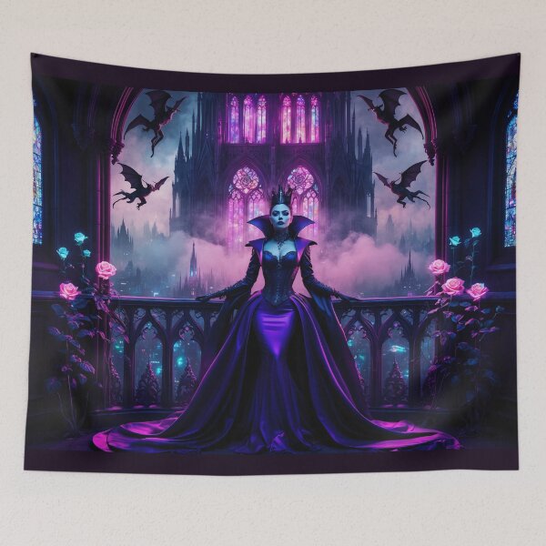 Item preview, Neon Gothic Queen: Reign of the Midnight Rose designed and sold by ArtGotika.