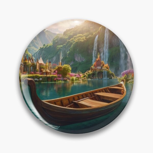 Artikelvorschau, Fairy Tale Boat by the Cascading Falls entworfen und verkauft von BlareBlare.