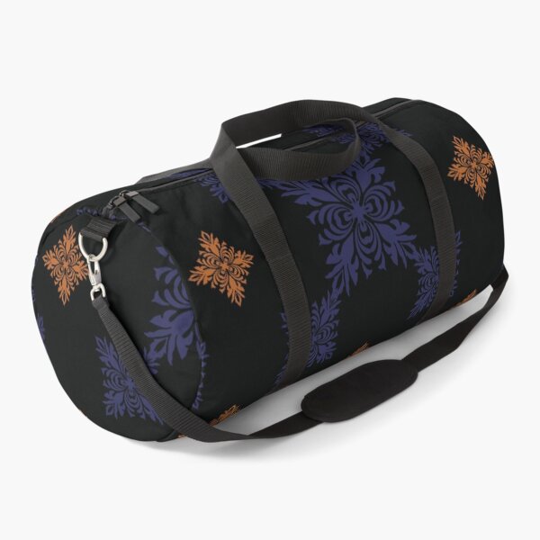 Item preview, Elegant dark violet and orange Floral Damask Patterns designed and sold by kasune-shop.