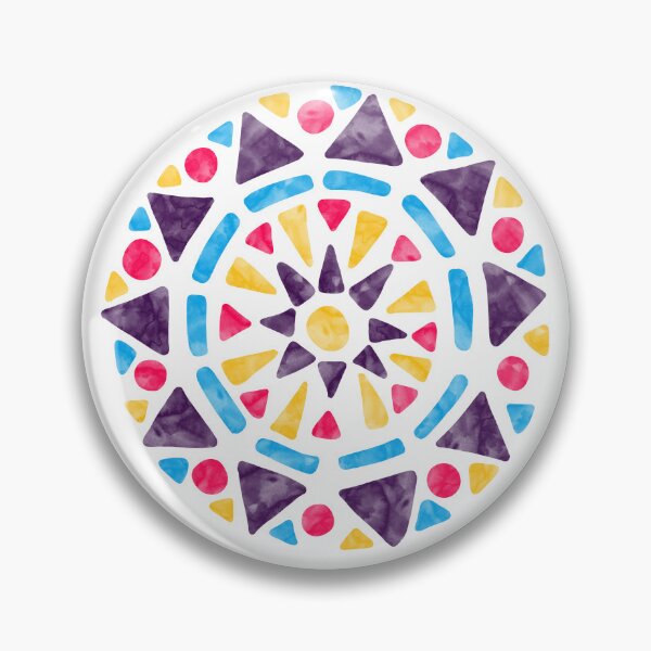 Item preview, Mandala Polyamory Pride Flag Red Blue Purple Gold designed and sold by JoyfulJen.