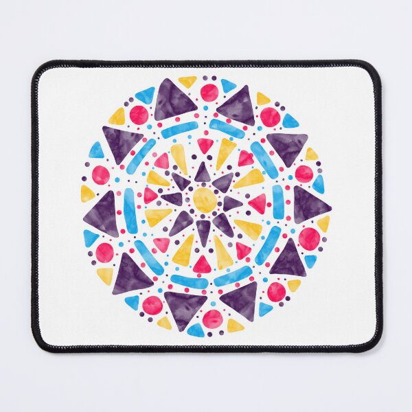 Item preview, Mandala Polyamory Pride Flag Red Blue Purple Gold designed and sold by JoyfulJen.