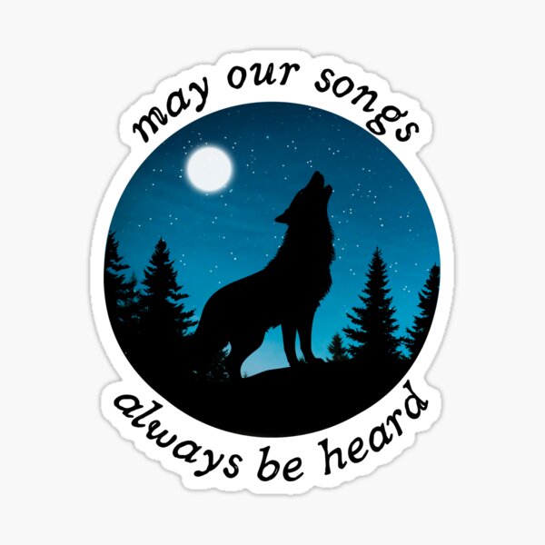 Vista previa del artículo con la obra «canción de lobo aullando a la luna», diseñado y vendido por weightyghosts.