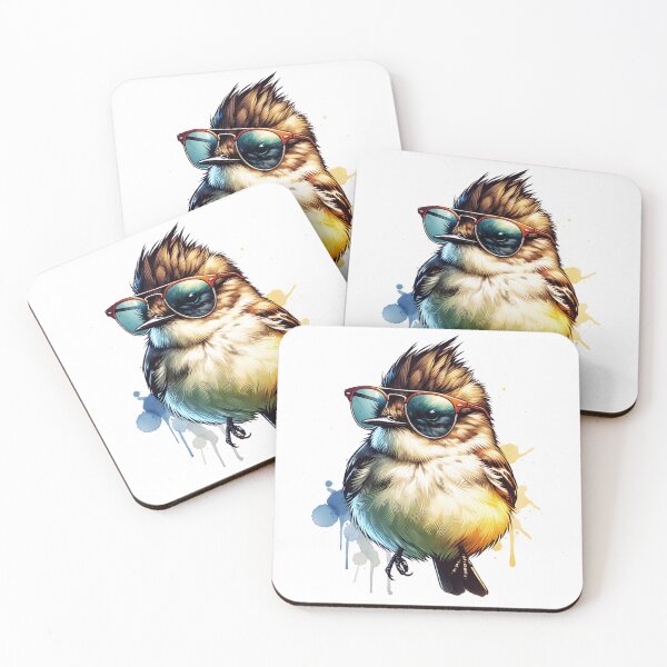 Item preview, Watercolor Eastern Phoebe Wearing Sunglasses designed and sold by TheAnimalZ00.