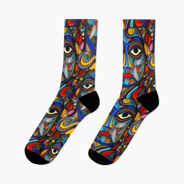 Item preview, Abstract Colorful Face Art  designed and sold by TheDarkWardrobe.