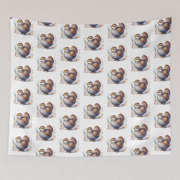 Item preview, Cute Greater Sage Grouse And Flowers designed and sold by TheAnimalZ00.