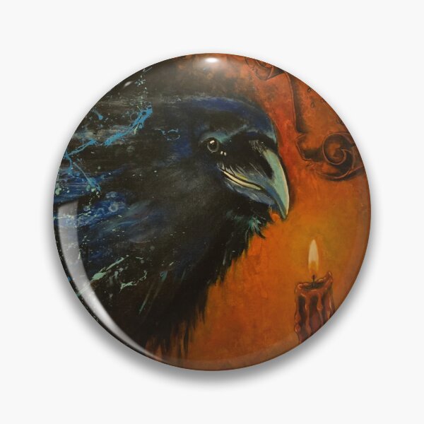 Item preview, Edgar Allen poe black bird eternal flame scroll  designed and sold by 51-50 studios.