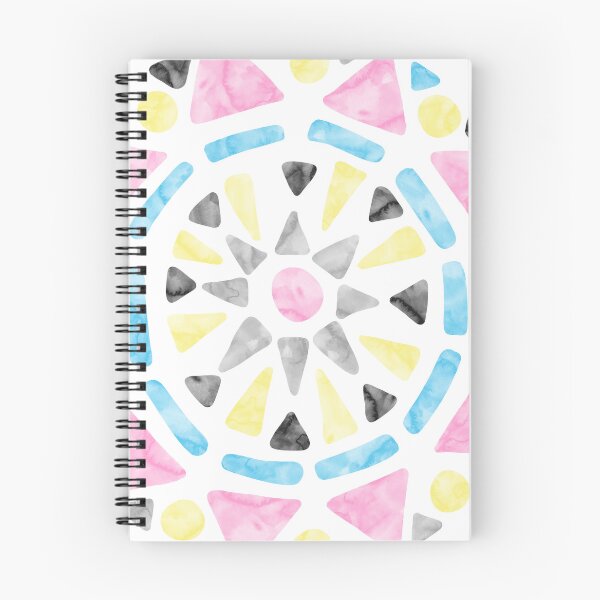 Item preview, Mandala Pink Blue Yellow Gray Black Polygender Pride Flag designed and sold by JoyfulJen.