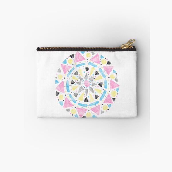 Item preview, Mandala Pink Blue Yellow Gray Black Polygender Pride Flag designed and sold by JoyfulJen.