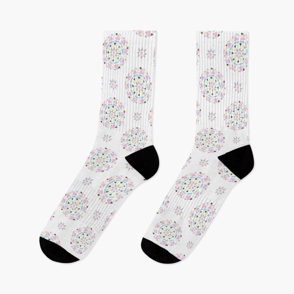Item preview, Mandala Pink Blue Yellow Gray Black Polygender Pride Flag designed and sold by JoyfulJen.