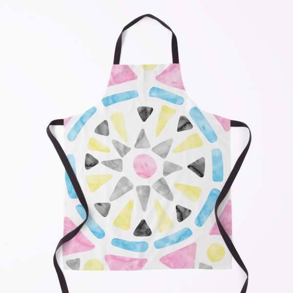 Item preview, Mandala Pink Blue Yellow Gray Black Polygender Pride Flag designed and sold by JoyfulJen.