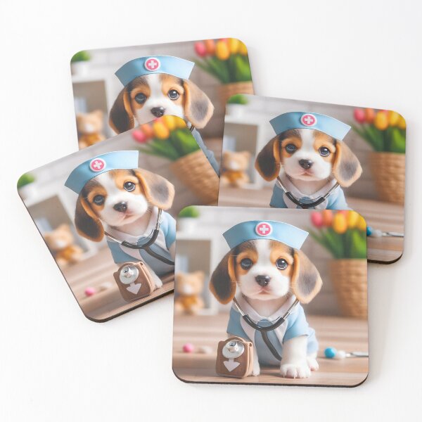 Item preview, Nurse Beagle... Committed To Curing The Sick With Cuteness designed and sold by Hall-O-Gram.