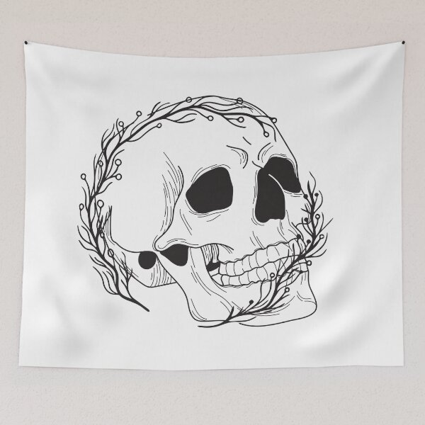 Item preview, Human head skeleton artwork designed and sold by Kinkalow.