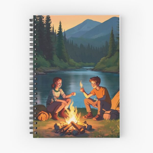 Item preview, Cartoon Campfire by the Riverside Peaks designed and sold by BlareBlare.